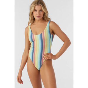 O'NEILL Women's Beach Bound Stripe North Shore One-Piece Large Multi NWT